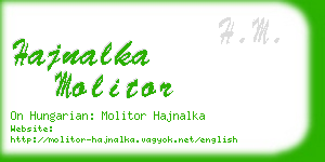 hajnalka molitor business card